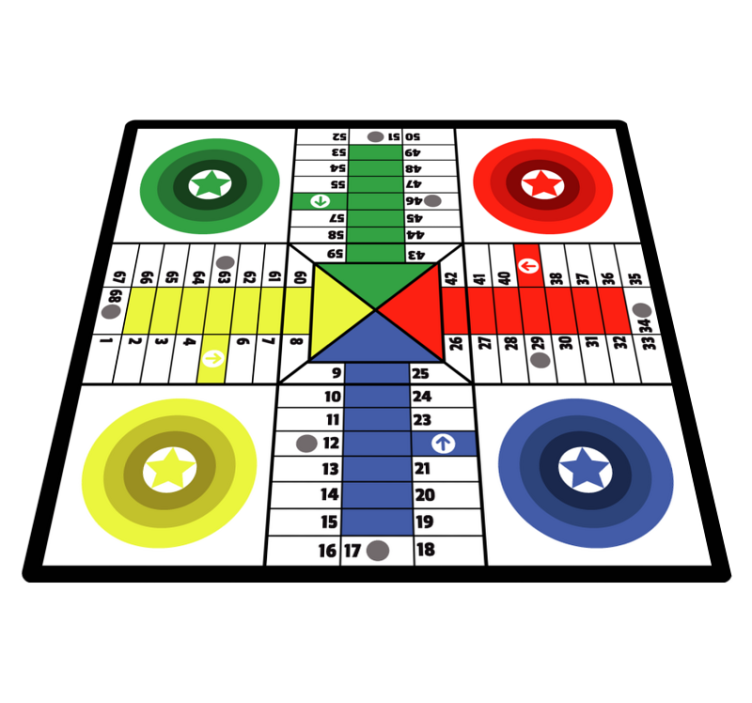 Fantastisk parchis brettspillvinylteppe - Tenstickers