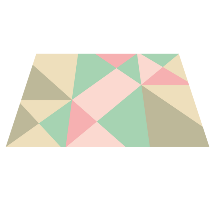 Fantastiske myke farger geometrisk vinylteppe - Tenstickers