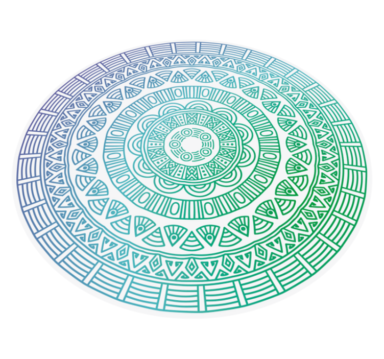 Mandala sirkulært mønster vinyl teppe mandala - Tenstickers
