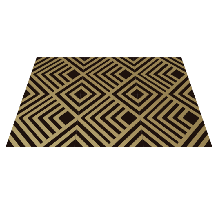 Beige kantete striper vinyl teppe geometrisk - Tenstickers