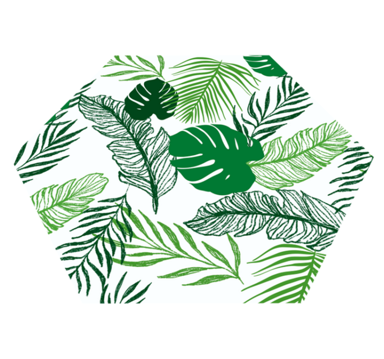 Fint blad moderne vinylteppe - Tenstickers