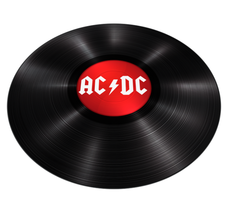 Fantastisk rockemusikk acdc vinylteppe - Tenstickers