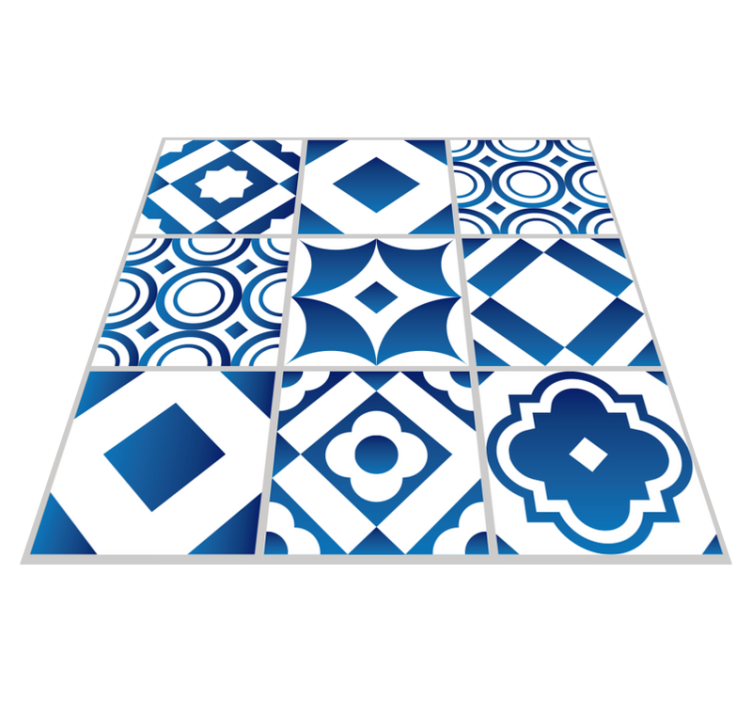 Elegante fliser vinyl kjøkkenmatte - Tenstickers