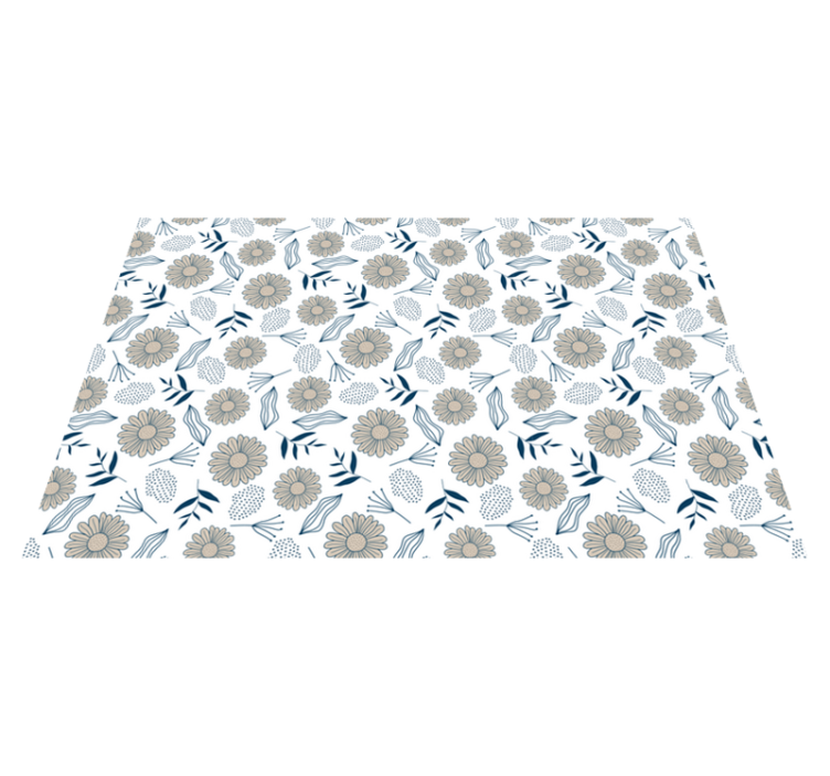 Flott beige tusenfryd vinyl soverom teppe - Tenstickers