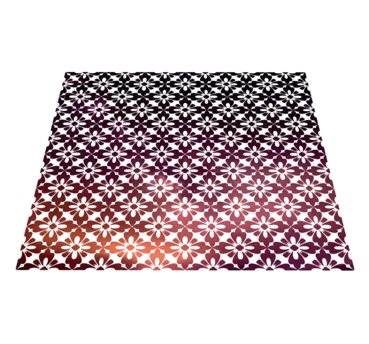 Dekorative blomster floral vinyl teppe - Tenstickers