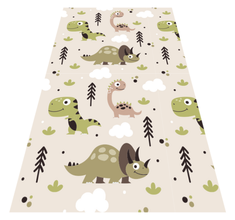 Dinosaur barn vinyl teppe - Tenstickers