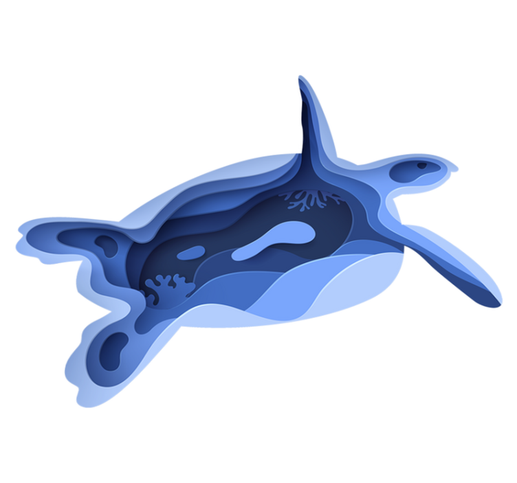 Havskilpadde form vinyl teppe dyr - Tenstickers