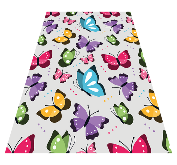 Butterfly animal vinyl teppe - Tenstickers