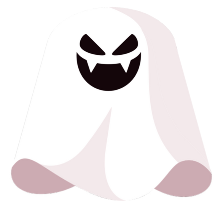 Spooky ghost vinyl teppedesign - Tenstickers