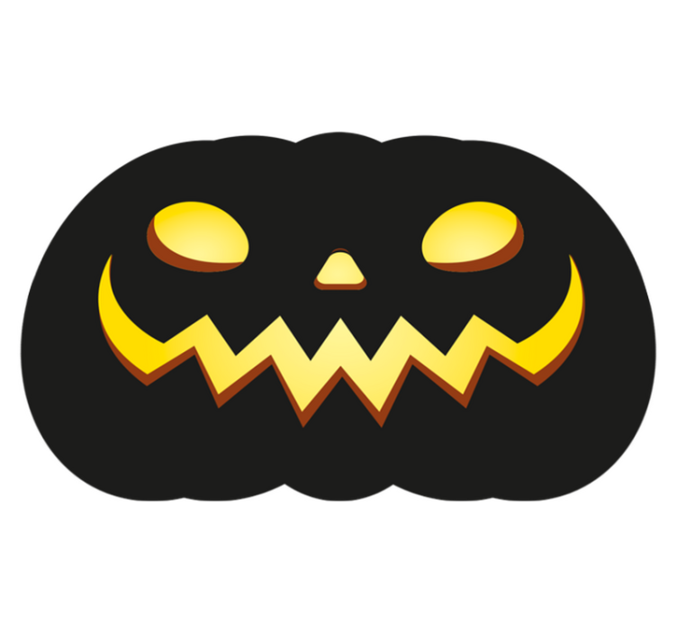 Skremmende halloween gresskar vinylteppe - Tenstickers
