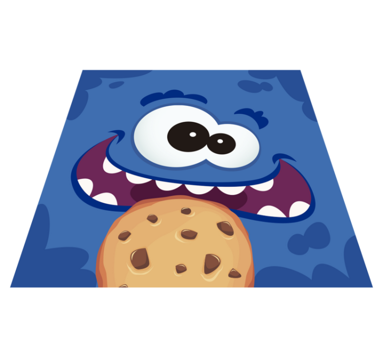 Cookie monster barn vinylteppe - Tenstickers