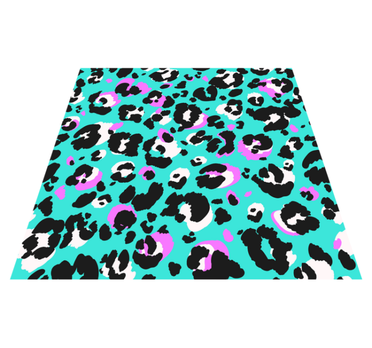Neon leopard print dyne trykk teppe - Tenstickers