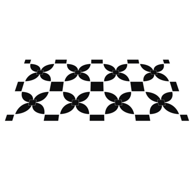 Svart trykt street vinylteppe sorte fliser - Tenstickers