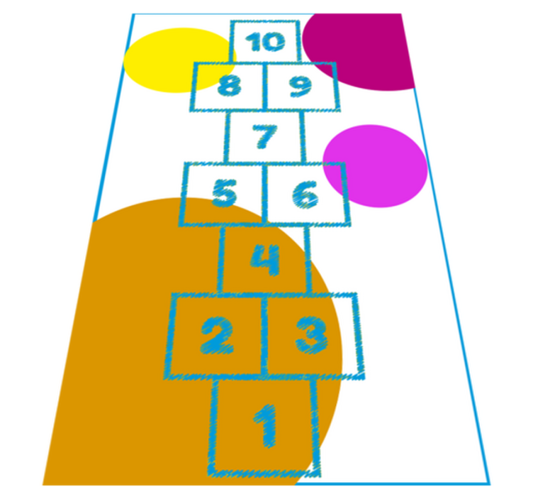 Barn hopping spill vinyl teppe spill matte - Tenstickers