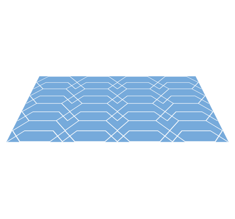 Geometriske blå linjer vinyl teppe geometrisk - Tenstickers