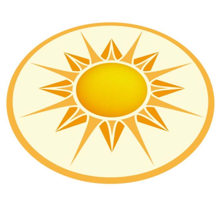 Gul mandala teppe med rund mønster - Tenstickers