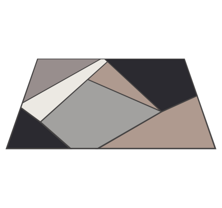 vinyl teppe geometriske former beige geometrisk - Tenstickers