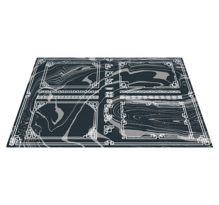 Kvadratiske marmor geometriske tepper - Tenstickers