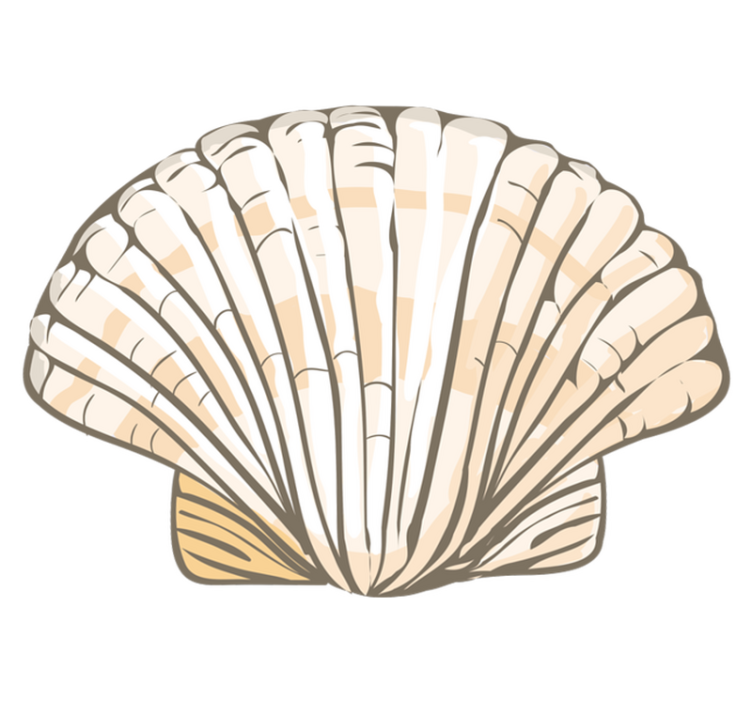 Stort skjellformet vinylteppe - Tenstickers