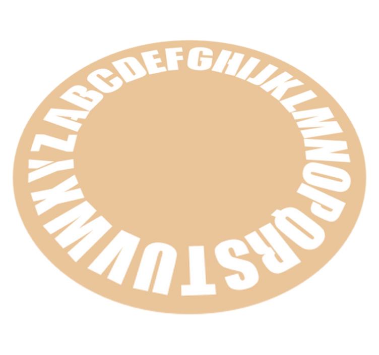 Alfabet sirkulær layout vinyl teppe alfabet - Tenstickers