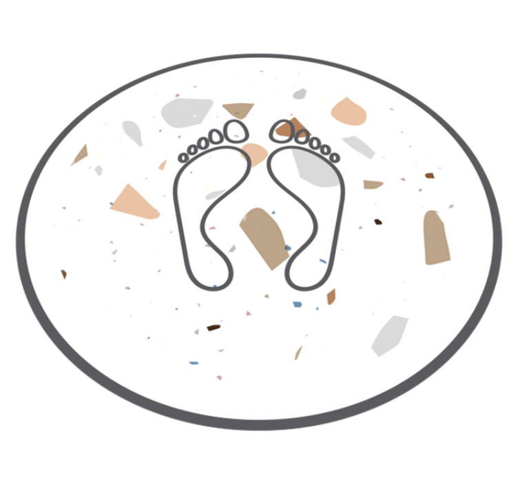 Terrazzo fotavtrykk badegulv - Tenstickers