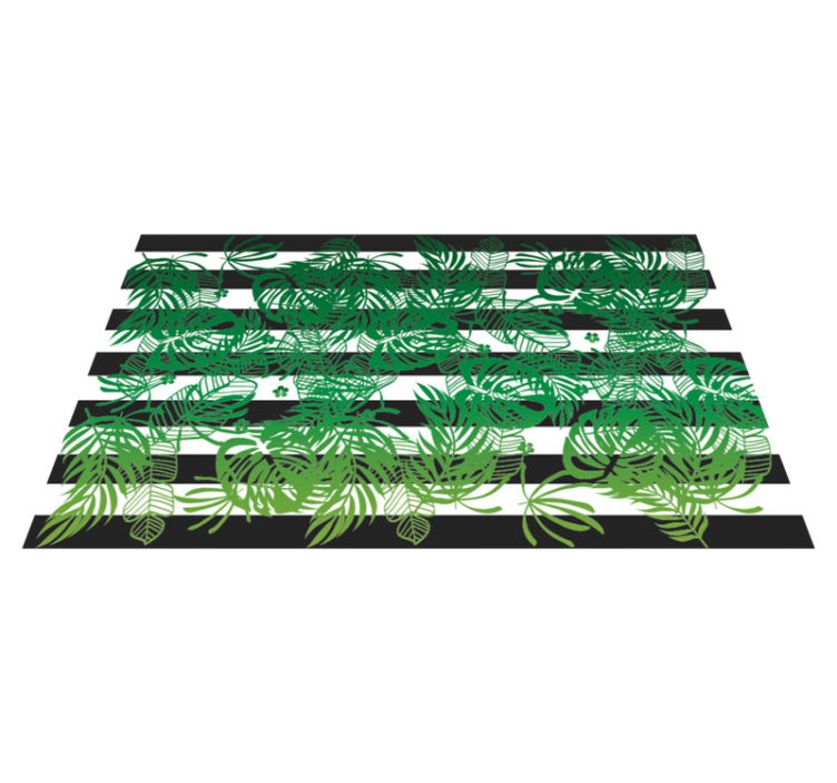 Stripete monstera plante natur vinyl teppe - Tenstickers