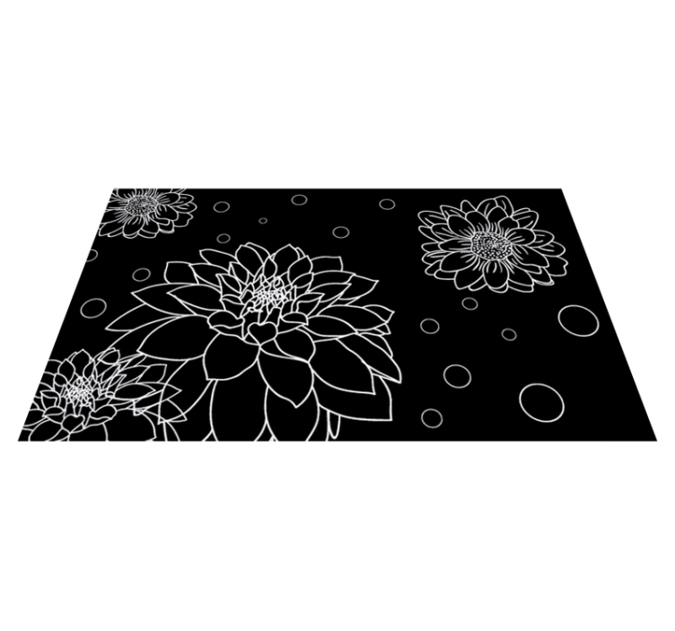Abstrakte blomster vinyl teppe - Tenstickers