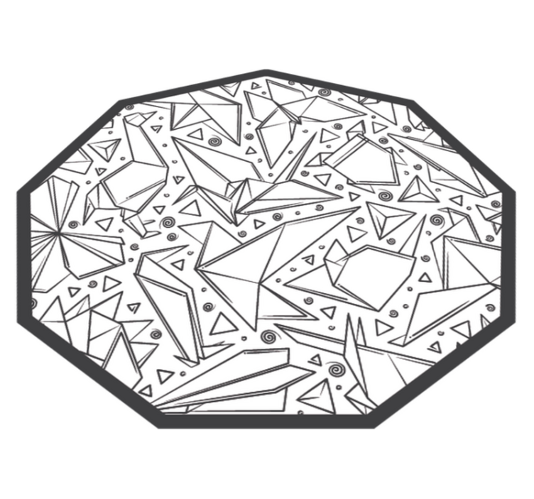 Origami form moderne vinylteppe - Tenstickers