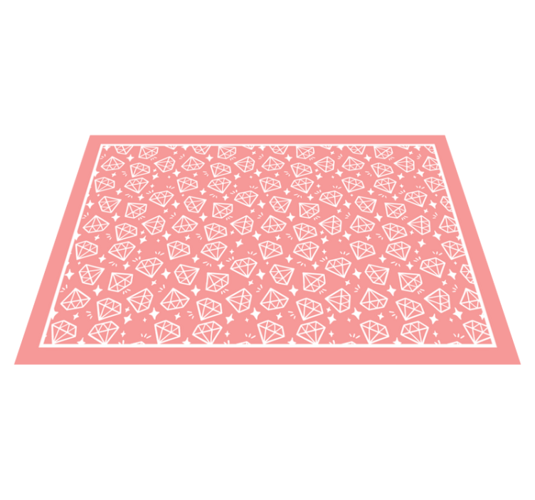 Geometriske diamanter rosa fargetoner geometriske tepper - Tenstickers
