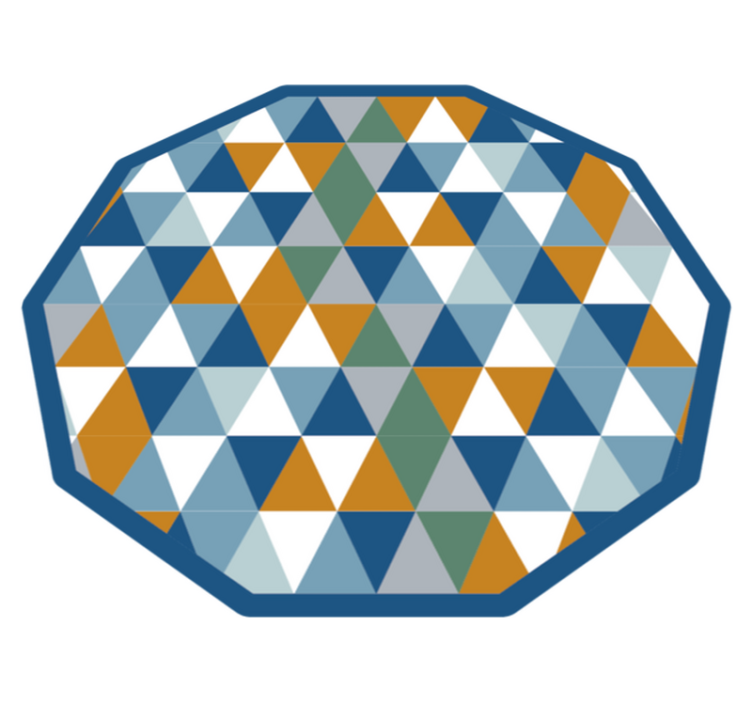 Pvc teppe flerfarget trekanter vinyltepper - Tenstickers