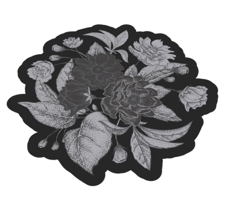Orientalske blomster vinyl teppe - Tenstickers
