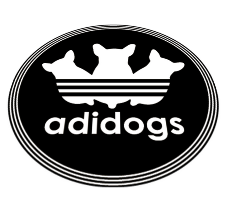 Adidogs morsomme dyr vinyl teppe - Tenstickers
