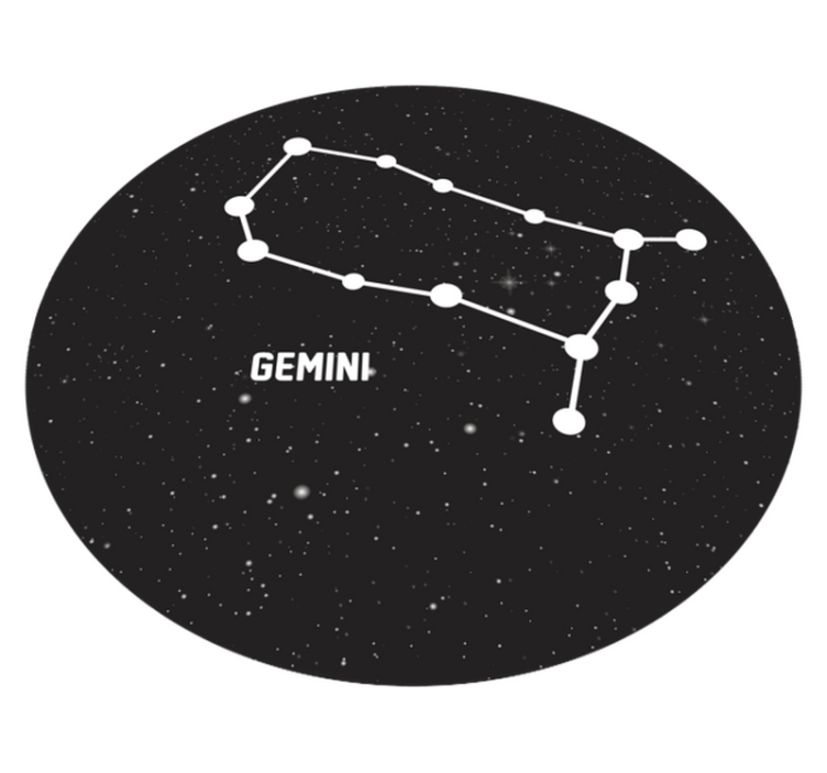 Stjernetegn gemini moderne vinyl teppe - Tenstickers