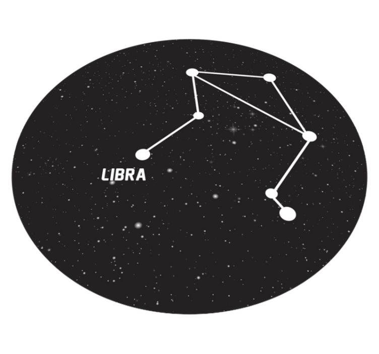Stjernetegn libra moderne teppe - Tenstickers