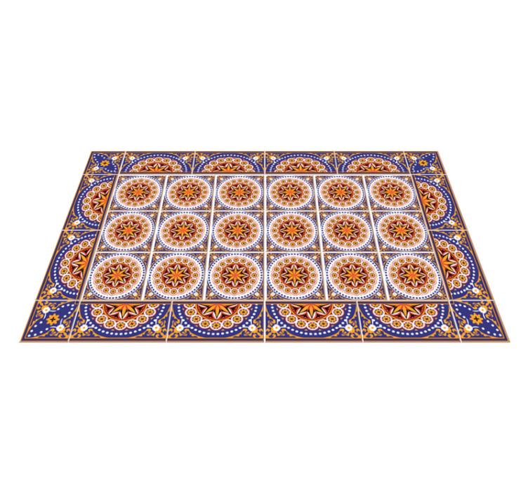 Mandala mosaikk mønster vinyl teppe hydraulisk - Tenstickers