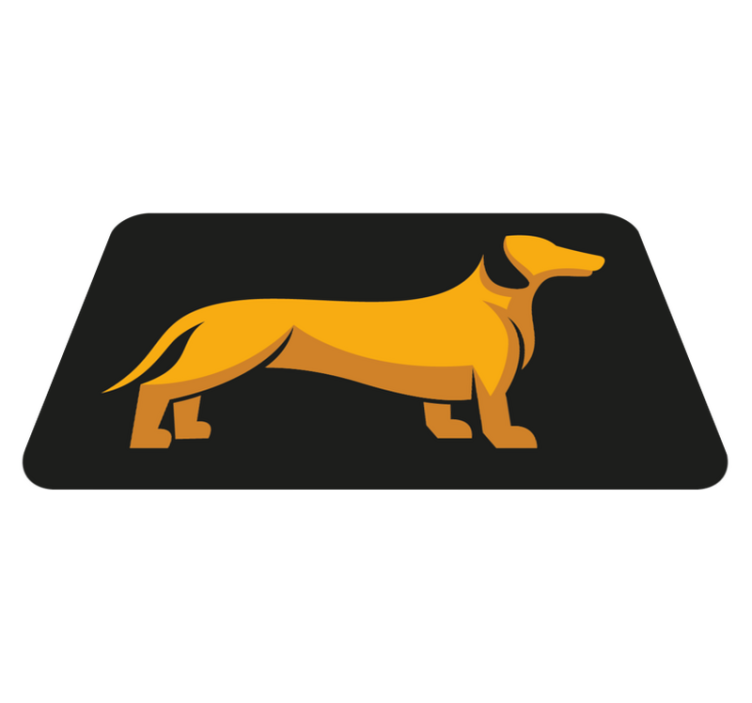 Hundesilhuett vinyl teppe dyr - Tenstickers