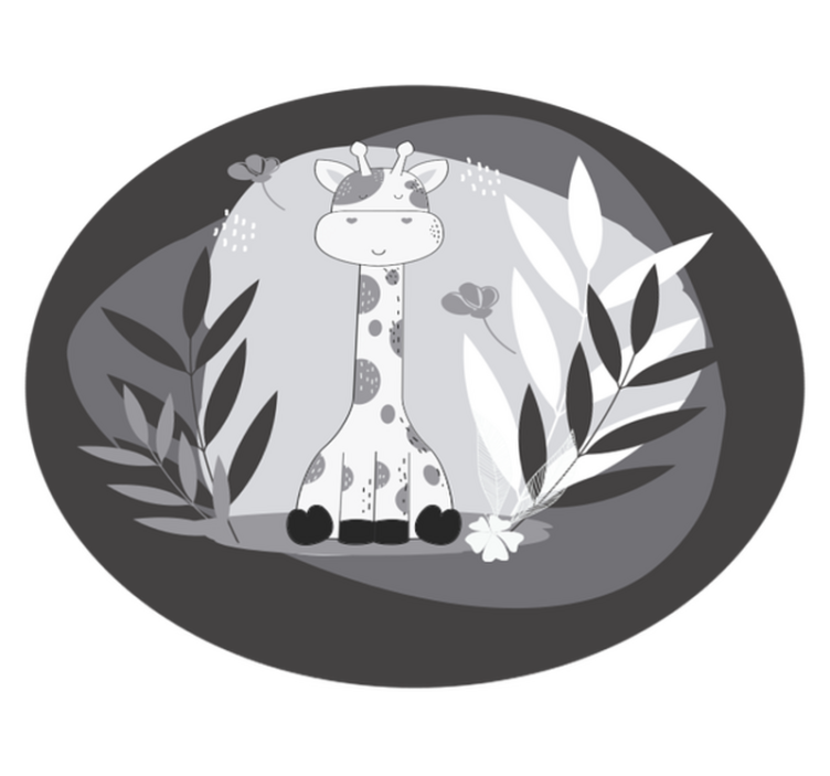 Giraff barnehage tema vinyl teppe baby - Tenstickers