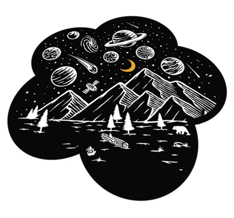 Galaxy universe ungdoms vinylteppe - Tenstickers