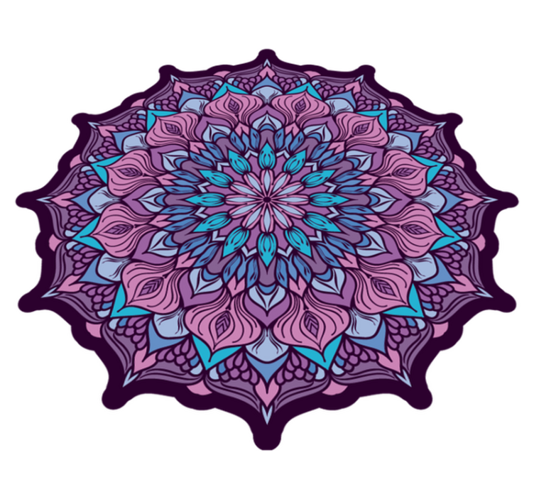Boho mandala mønster mandala vinylteppe - Tenstickers