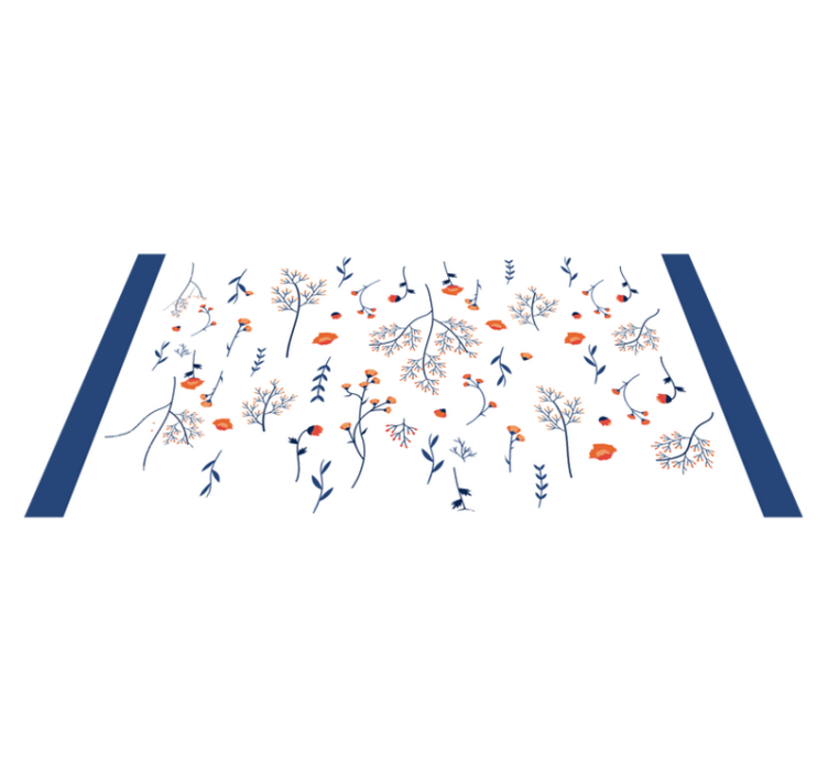 Botaniske og tradisjonelle stiler vinylteppe - Tenstickers