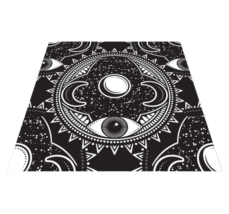 Mandala dyrekretsen tema vinyl teppe - Tenstickers
