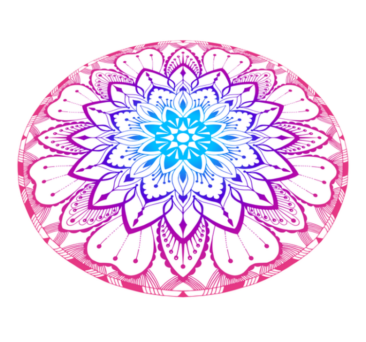 Mandala mønster skive vinyl teppe mandala - Tenstickers