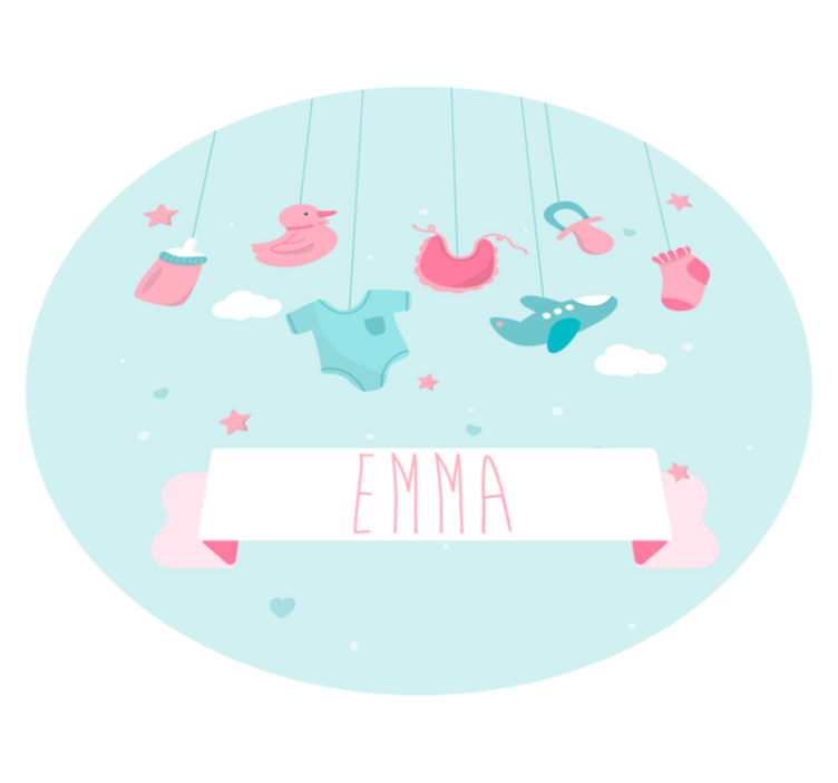 Personlig tilpasset barnehage vinyl teppe baby - Tenstickers