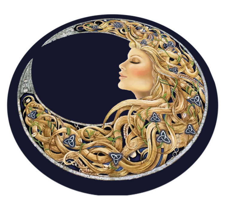 Moon art soveromteppe mystisk - Tenstickers