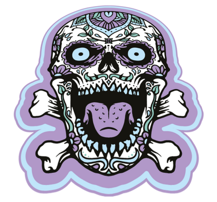 Abstrakt skull soverommet teppe - Tenstickers
