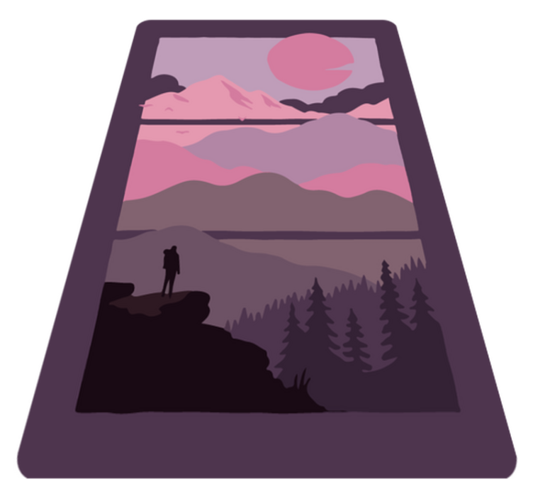 Solnedgang i fjellet soveromteppe - Tenstickers