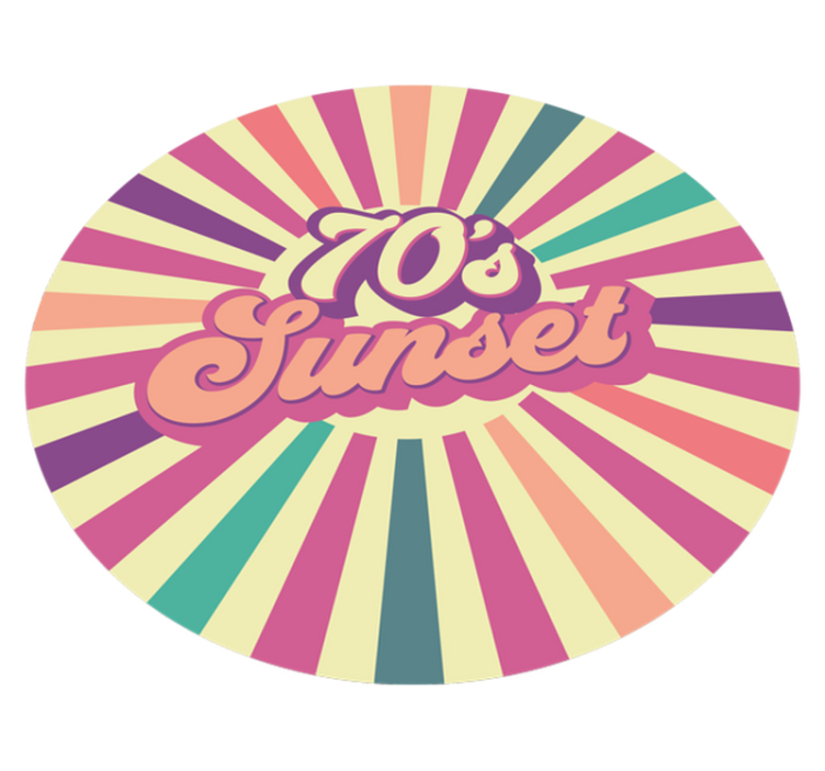 70-talls solnedgangsvibber vinyl teppe sagn og tekster - Tenstickers
