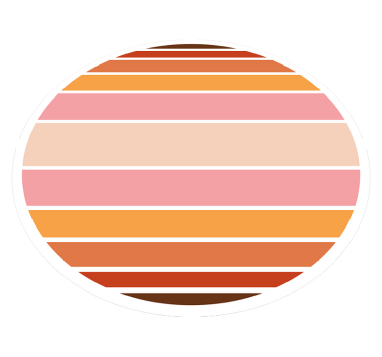 70-tallet solsirkel geometriske vinyl tepper - Tenstickers