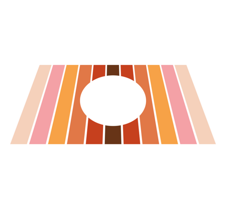 70-tallet solgeometriske vinyl tepper - Tenstickers