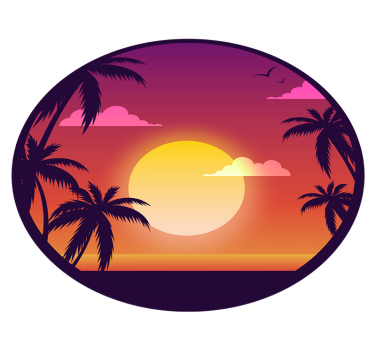 70-tallet solnedgang natur vinylteppe - Tenstickers